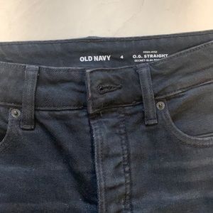 Distressed black jeans